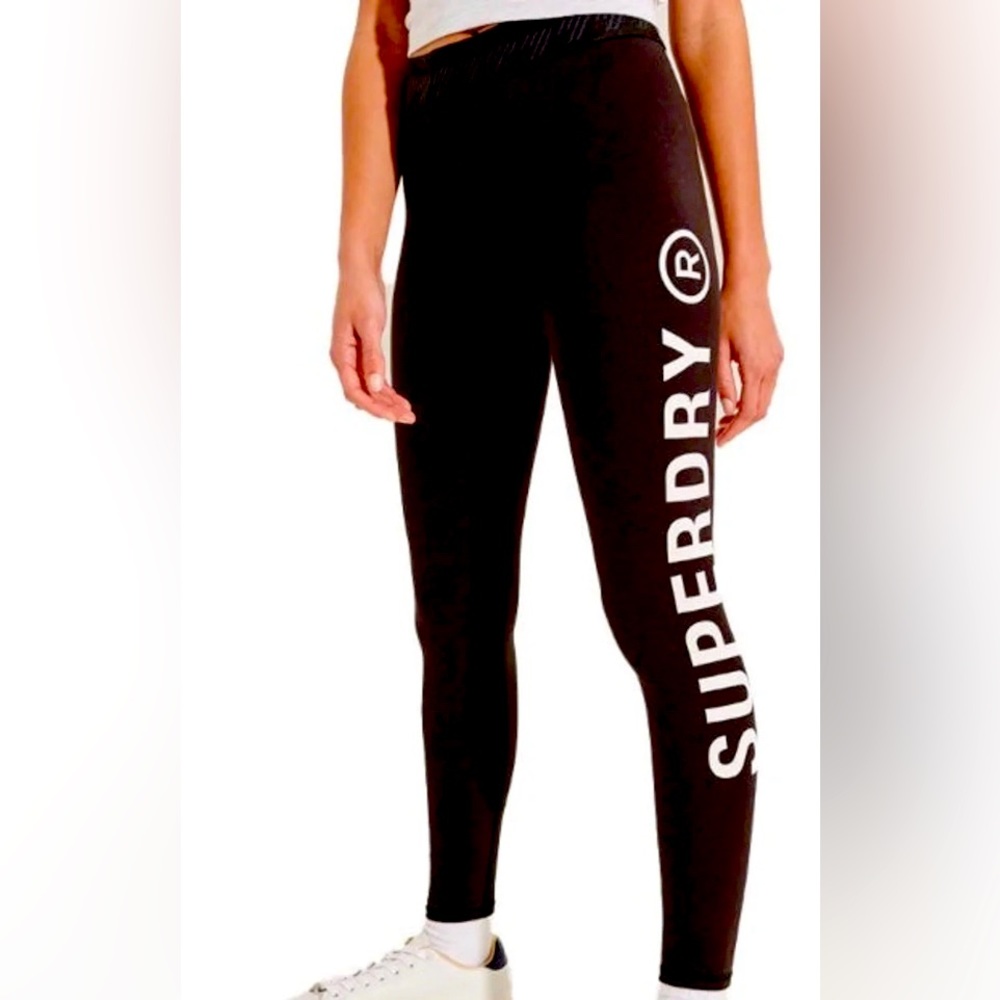 Black Superdry Essential 7/8 Leggings Womenswear